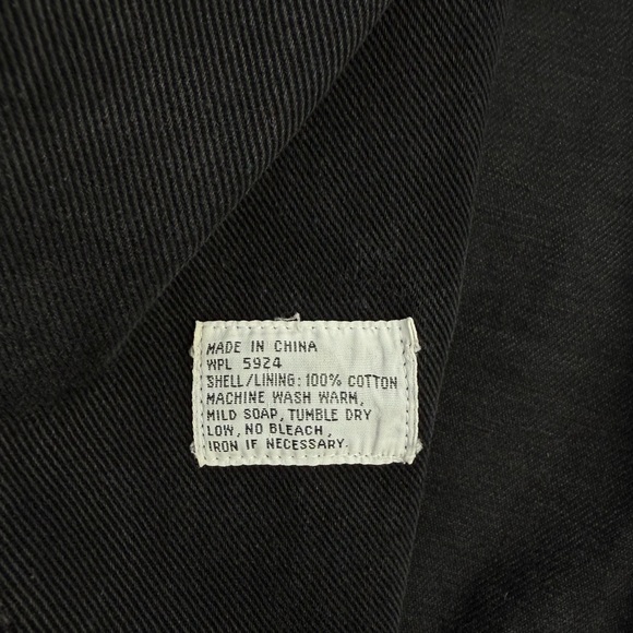 Cooper Sportswear Vintage Cropped Denim Moto Jean Jacket Black Gray Motorcycle S - Picture 12 of 16